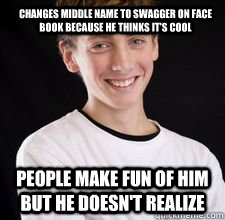 changes middle name to swagger on face book because he think - High School Freshman