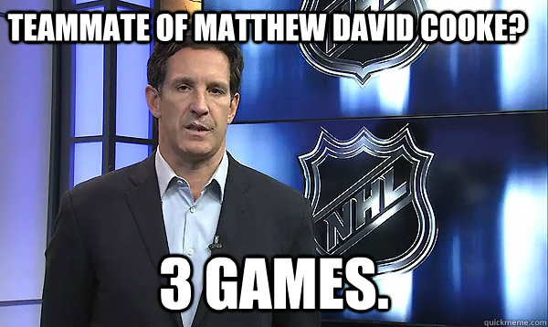 teammate of matthew david cooke 3 games - Shannaban
