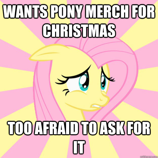 wants pony merch for christmas too afraid to ask for it - Socially awkward brony