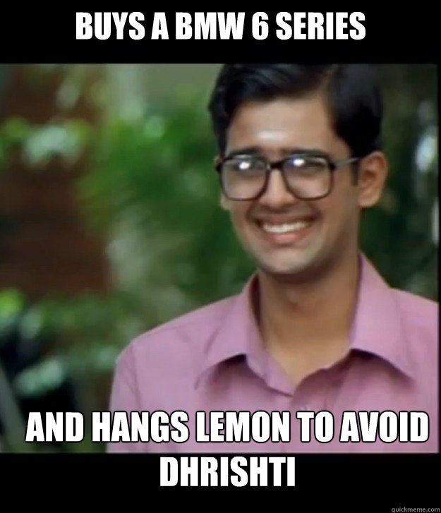buys a bmw 6 series and hangs lemon to avoid dhrishti captio - Smart Iyer boy