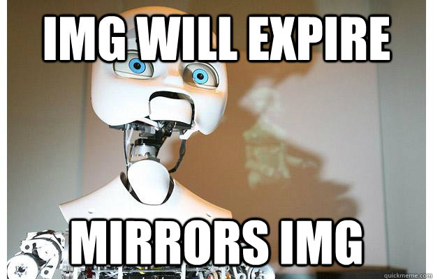 img will expire mirrors img - Good Guy Robot