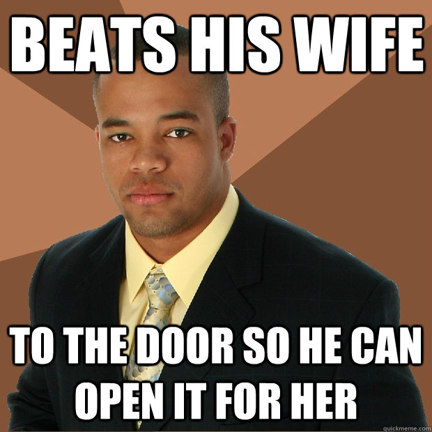 beats his wife to the door so he can open it for her - Successful Black Man