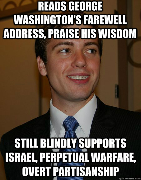 reads george washingtons farewell address praise his wisdo - College Republican