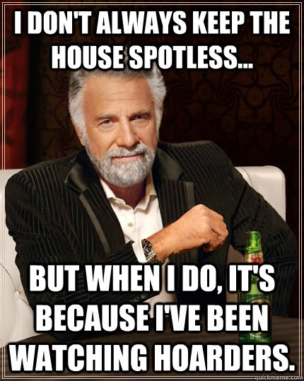 i dont always keep the house spotless but when i do it - The Most Interesting Man In The World