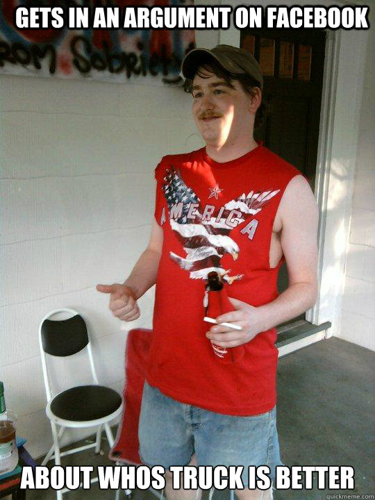 gets in an argument on facebook about whos truck is better - Redneck Randal