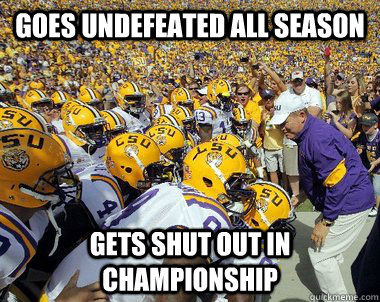 goes undefeated all season gets shut out in championship - LSU11
