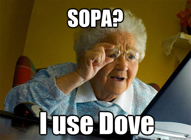 sopa i use dove - Grandma finds the Internet