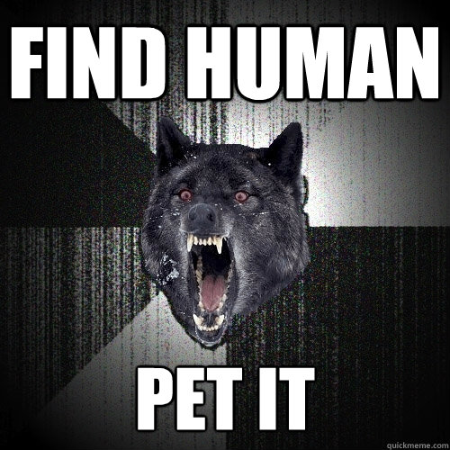 find human pet it - Insanity Wolf