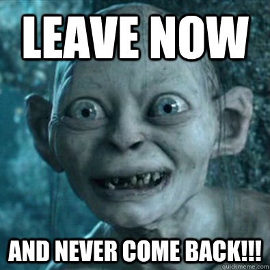 leave now and never come back - Gollum 11