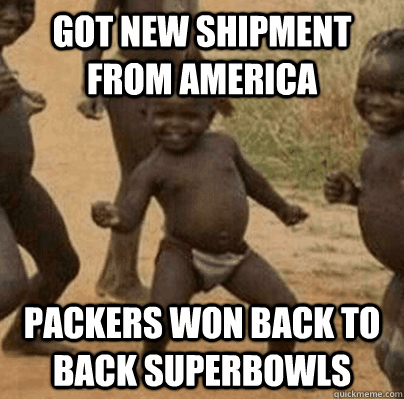 got new shipment from america packers won back to back super - Third World Success Lady