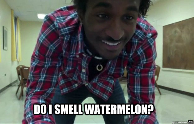 black guy watermelon