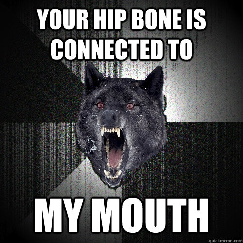 your hip bone is connected to my mouth - Insanity Wolf