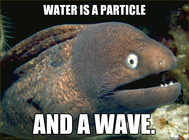 water is a particle and a wave - Bad Joke Eel