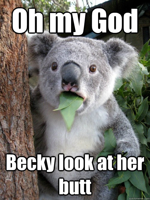 oh my god becky look at her butt - koala bear