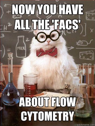 now you have all the facs about flow cytometry - Science Cat