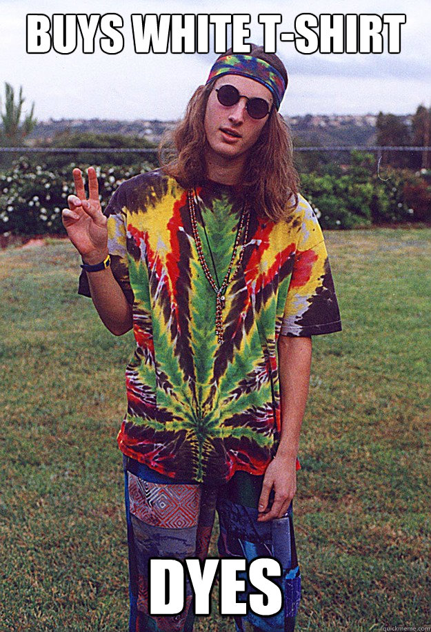buys white tshirt dyes - Freshman Hippie