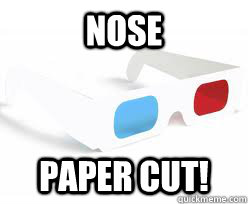 nose paper cut - 3D Glasses