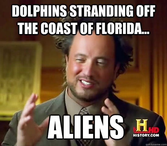 dolphins stranding off the coast of florida aliens - Ancient Aliens