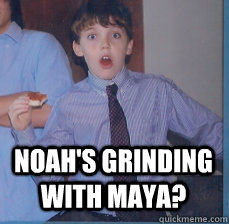 noahs grinding with maya - barmitzvah kid
