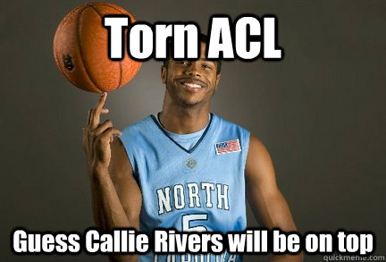 torn acl guess callie rivers will be on top - Dexter