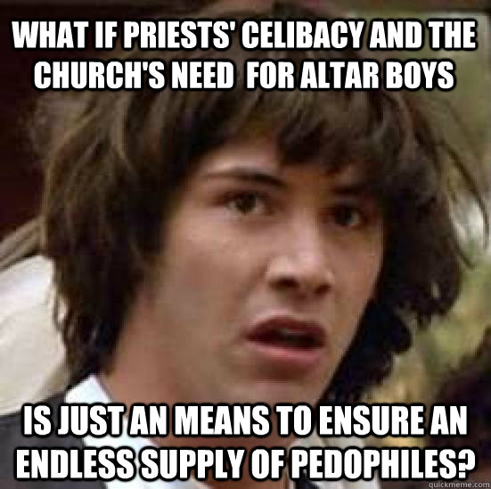 what if priests celibacy and the churchs need for altar b - conspiracy keanu