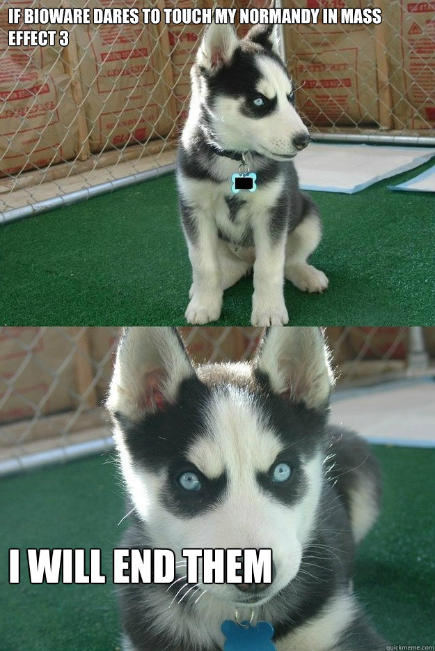 if bioware dares to touch my normandy in mass effect 3 i wi - Insanity puppy