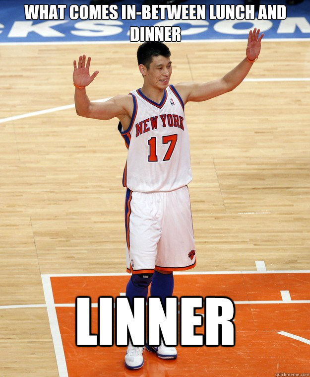 what comes inbetween lunch and dinner linner - Lunch and dinner