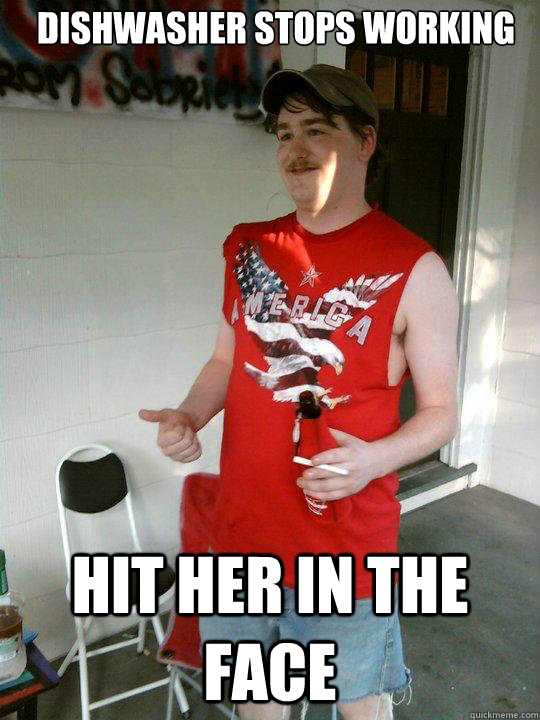 dishwasher stops working hit her in the face - Redneck Randal