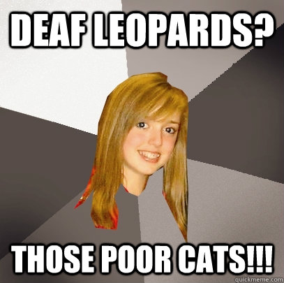 deaf leopards those poor cats - Musically Oblivious 8th Grader