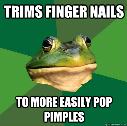 finger pimples