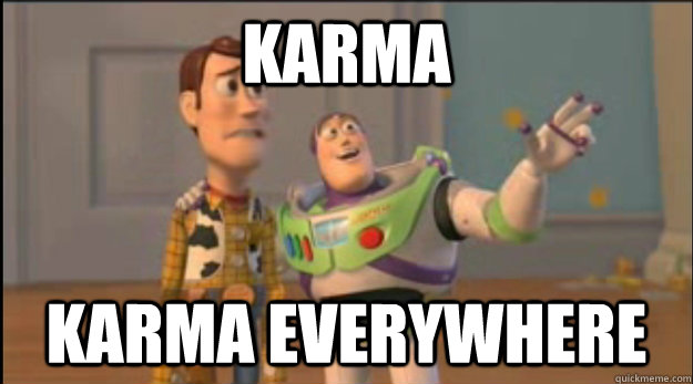 karma karma everywhere - buzz and woody