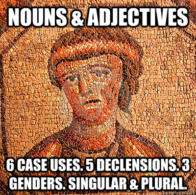 nouns adjectives 6 case uses 5 declensions 3 genders si - LATIN PROBLEMS