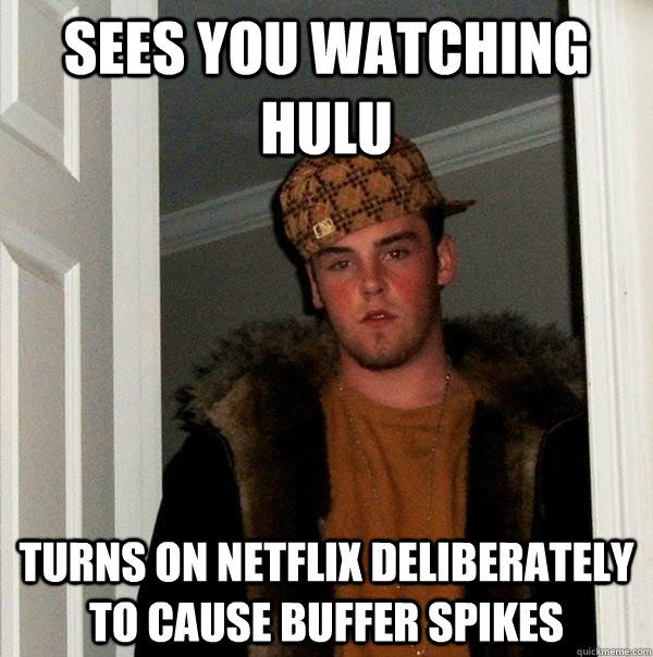 sees you watching hulu turns on netflix deliberately to caus - Scumbag Steve