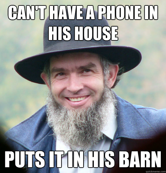 cant have a phone in his house puts it in his barn - Good Guy Amish