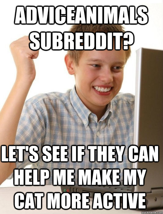 adviceanimals subreddit lets see if they can help me make - First Day on the Internet Kid