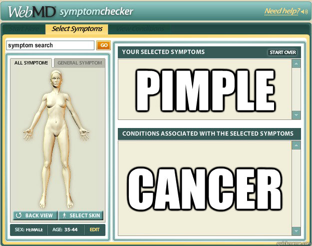 pimple cancer - Scumbag WebMD