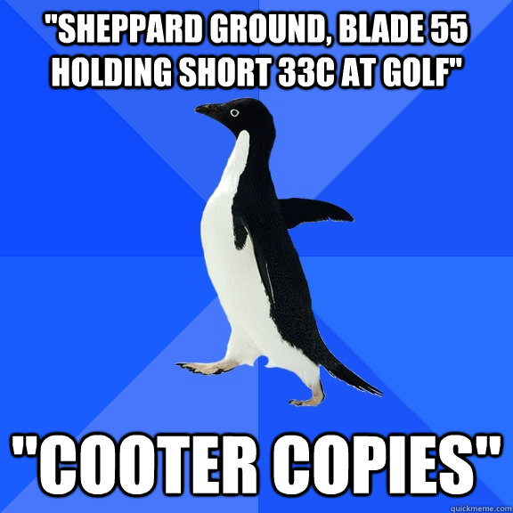 sheppard ground blade 55 holding short 33c at golf coote - Socially Awkward Penguin