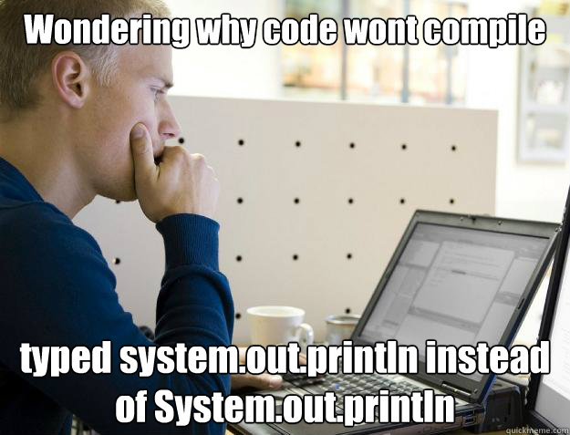 wondering why code wont compile typed systemoutprintln ins - Programmer