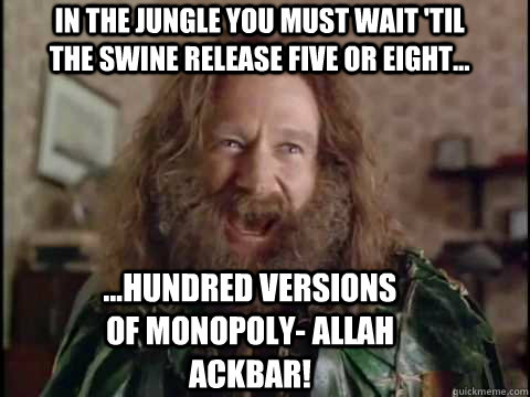 in the jungle you must wait til the swine release five or e - jumjihad