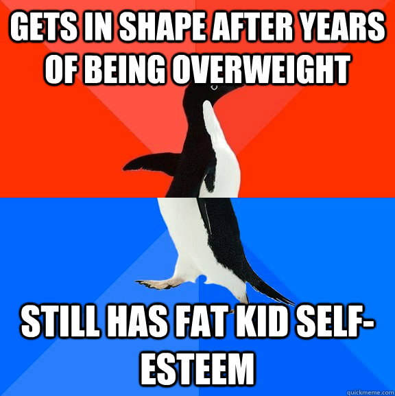 gets in shape after years of being overweight still has fat - Socially Awesome Awkward Penguin