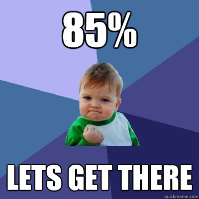 85 lets get there - Success Kid