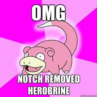 omg notch removed herobrine - Slowpoke