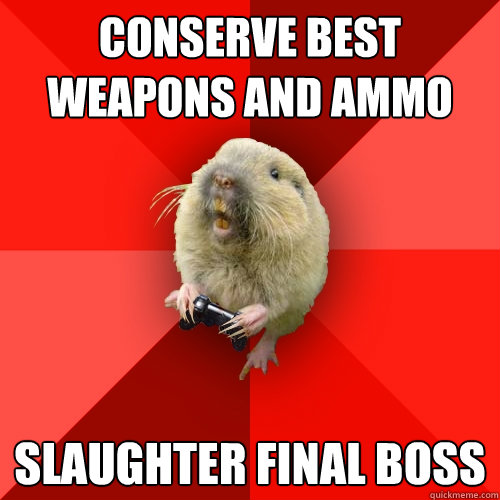 conserve best weapons and ammo slaughter final boss - Gaming Gopher
