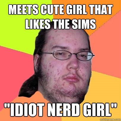 the sims idiot nerd girl