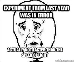 experiment from last year was in error actually not faster t - Co-Admin Okay