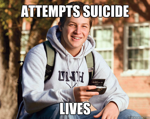 attempts suicide lives - College Freshman