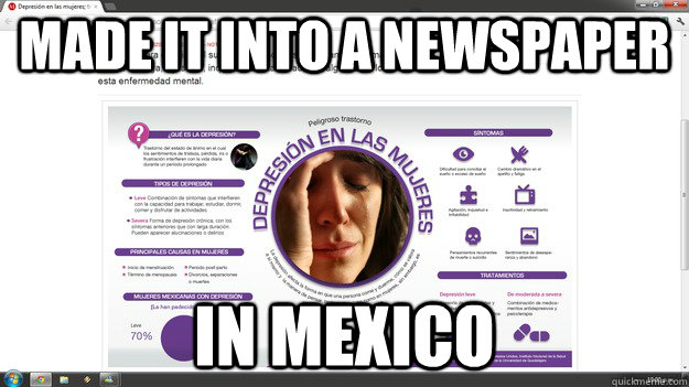 made it into a newspaper in mexico - First World Problems