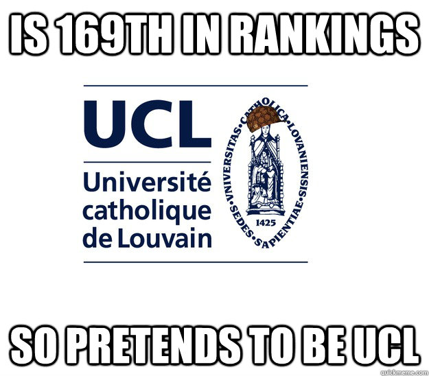 is 169th in rankings so pretends to be ucl -