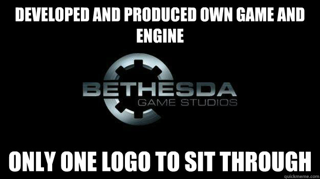 developed and produced own game and engine only one logo to -