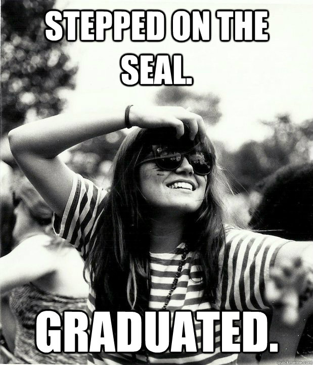 stepped on the seal graduated - Georgetown Hipster